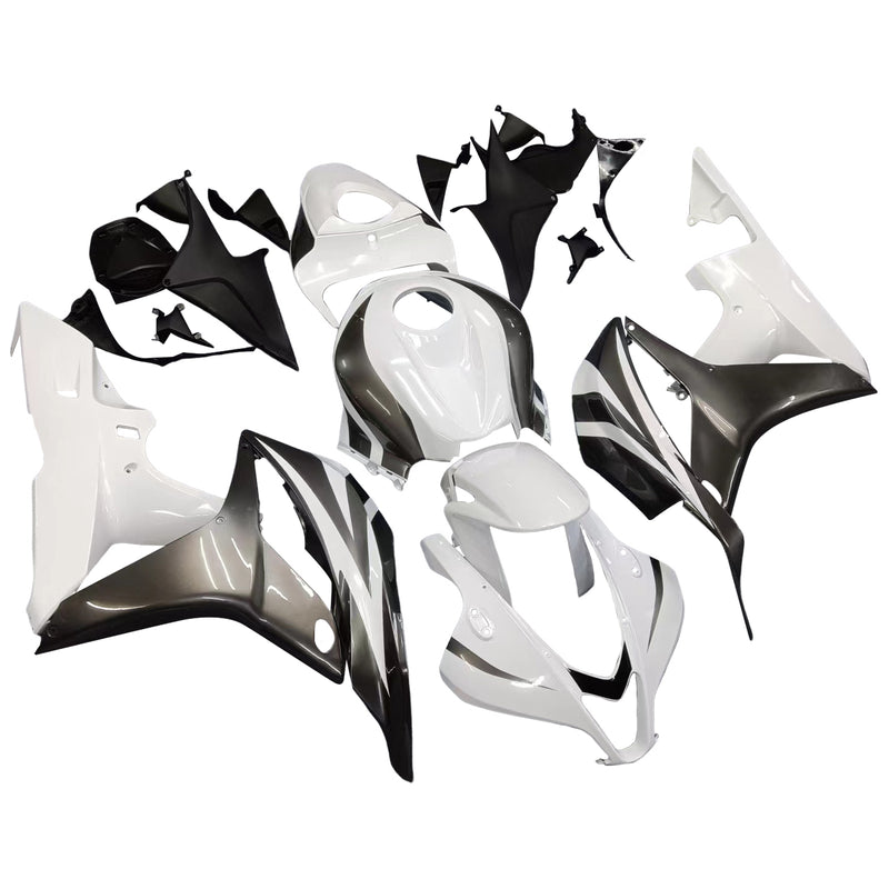 ABS Injection Molded Body Fairing Kit for Honda CBR600RR 2007 2008 White Black Generic