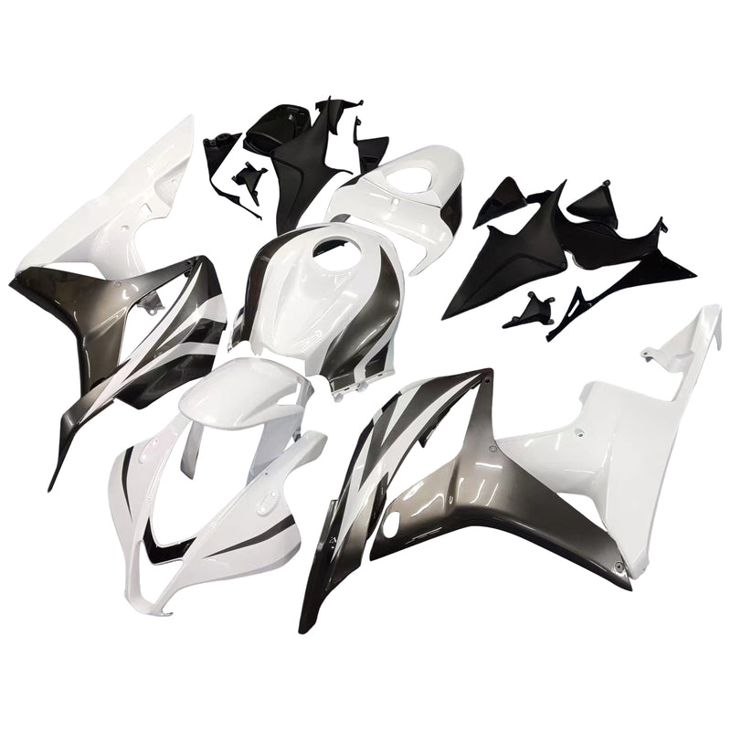 ABS Injection Molded Body Fairing Kit for Honda CBR600RR 2007 2008 White Black Generic