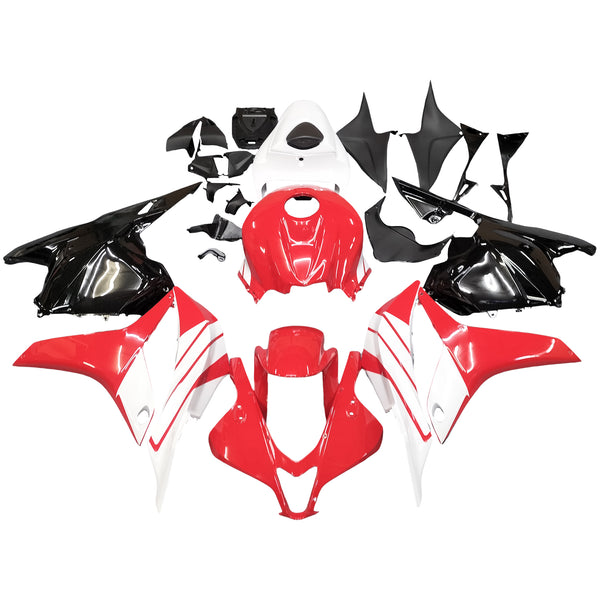 Kit de carenado completo de cuerpo moldeado por inyección ABS para Honda CBR600RR 2009-2012 rojo blanco genérico