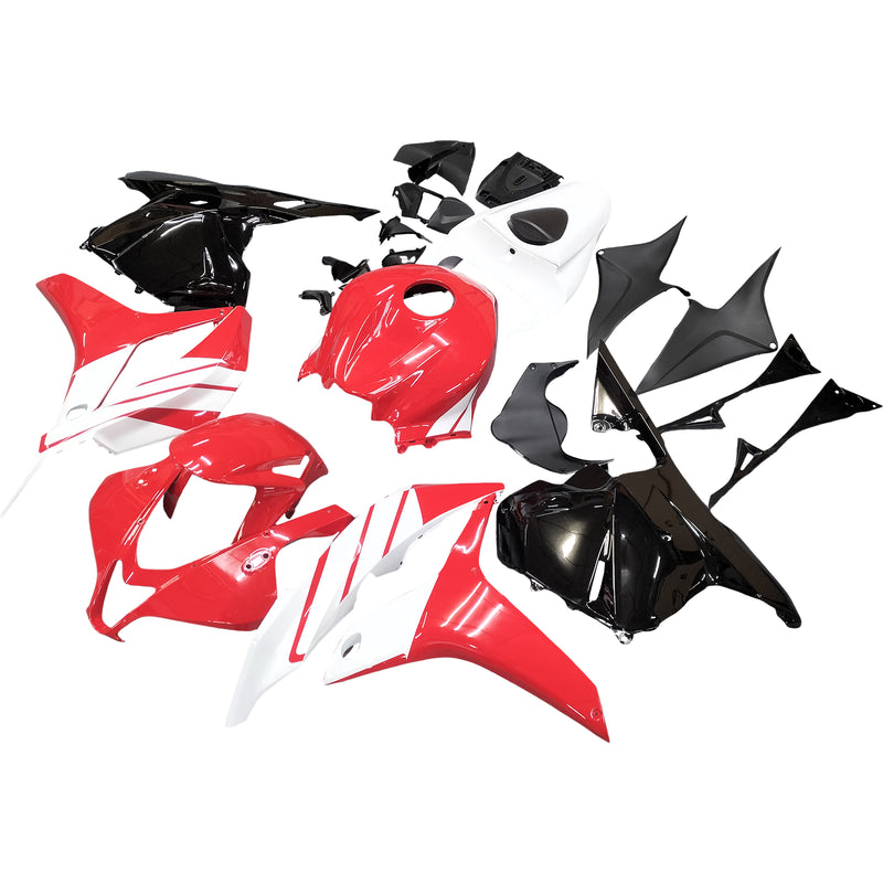 ABS Injection Molded Body Full Fairing Kit for Honda CBR600RR 2009-2012 Rød Hvit Generisk