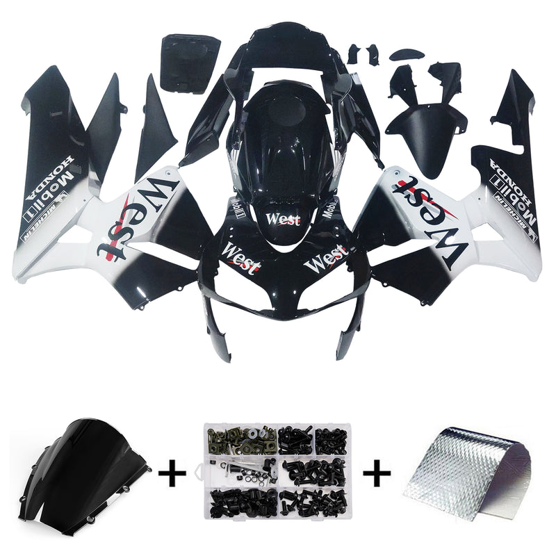 Fairings 2003-2004 Honda CBR 600 RR Black West Racing Generic