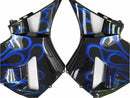 Owiewki 2003-2004 Honda CBR 600 RR czarne &amp; Niebieski płomień generyczny