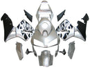 Carenagens prateadas para Honda CBR 600 RR 2003-2004 &amp; Chama Negra Genérica