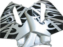 Carenagens prateadas para Honda CBR 600 RR 2003-2004 &amp; Chama Negra Genérica