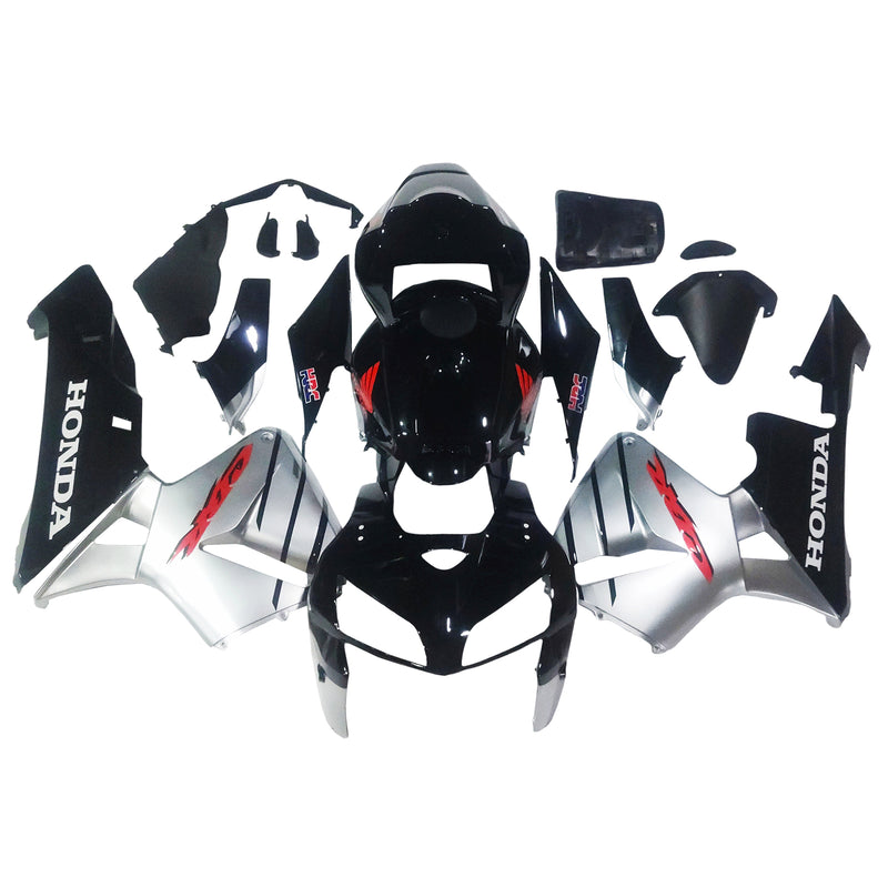 Verkleidungen 2005-2006 Honda CBR 600 RR Schwarz &amp; Silber CBR Racing Generic