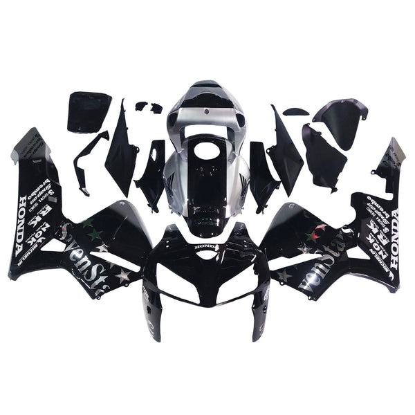 Verkleidungen 2005-2006 Honda CBR 600 RR Schwarz &amp; Silber SevenStars Racing Generic