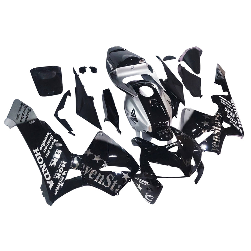 Carenados 2005-2006 Honda CBR 600 RR Negro y Plata SevenStars Racing Generic