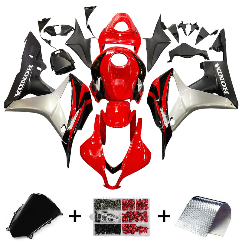 Fairings 2007-2008 Honda CBR 600 RR Rød Svart Sølv Honda Generic