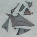 Verkleidungen 2007-2008 Honda CBR 600 RR Black &amp; Blue Flame Racing Generic