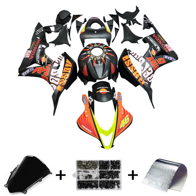 Fairings 2007-2008 Honda CBR 600 RR Svart Valentino Rossi Generic