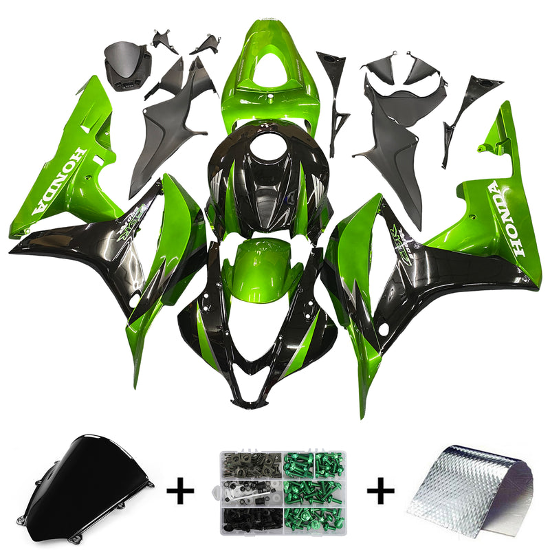 Carenados 2007-2008 Honda CBR 600 RR Metálico Negro y Verde Honda Racing Generic