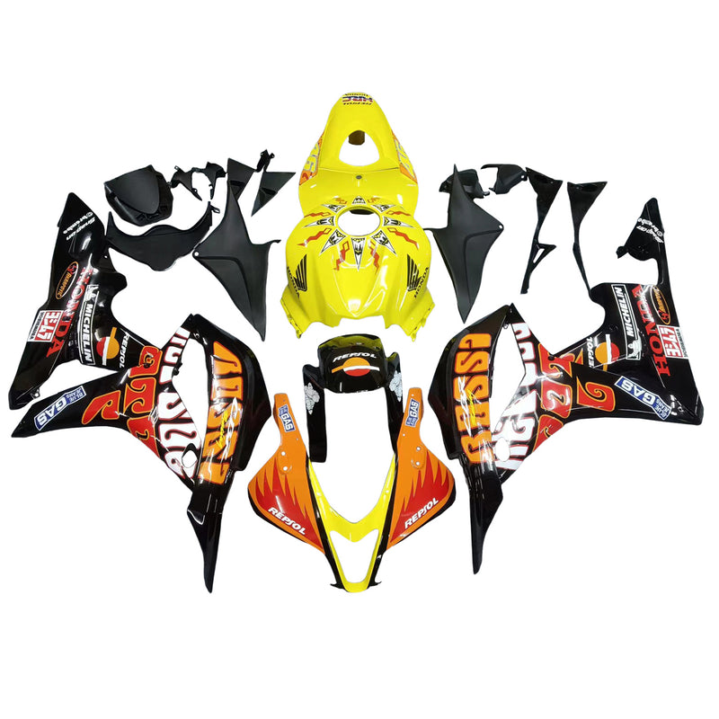 Carenagens 2007-2008 Honda CBR 600 RR Amarelo Preto Valentino Rossi Genérico