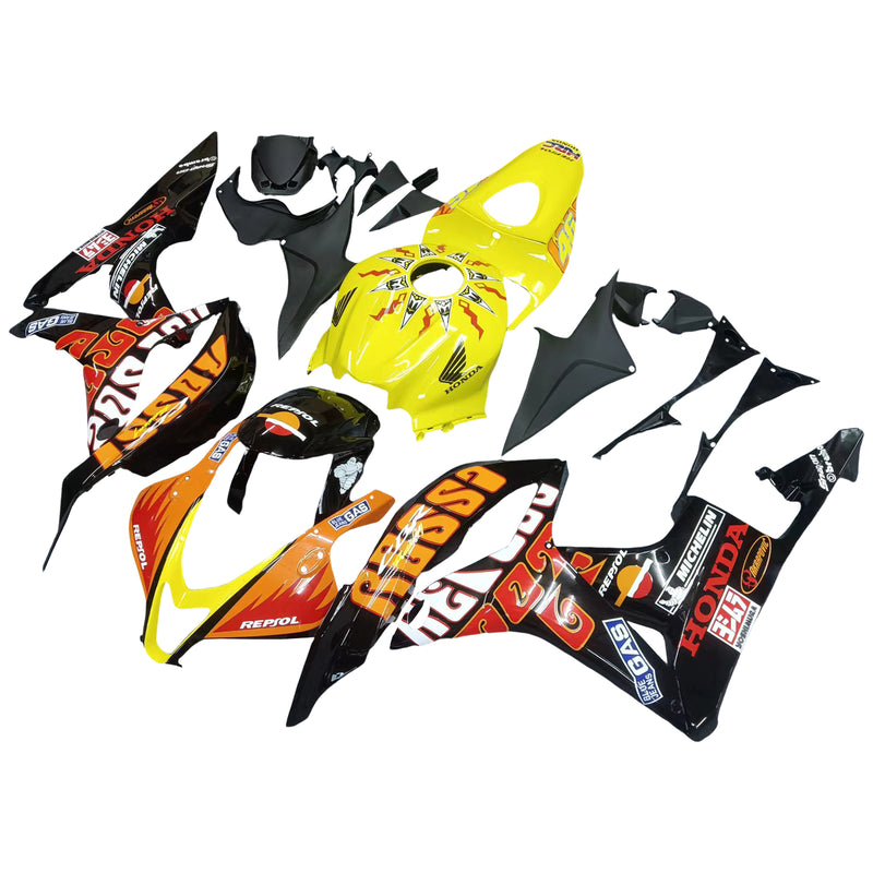 Fairings 2007-2008 Honda CBR 600 RR Gul Svart Valentino Rossi Generic