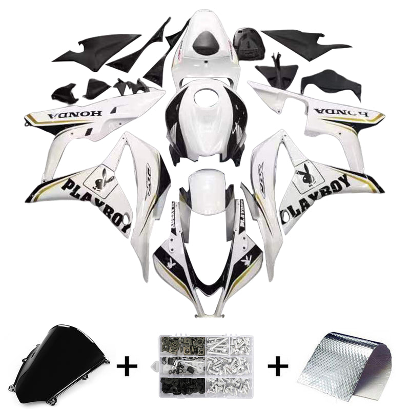 Fairings 2007-2008 Honda CBR 600 RR White & Black Playboy Generic