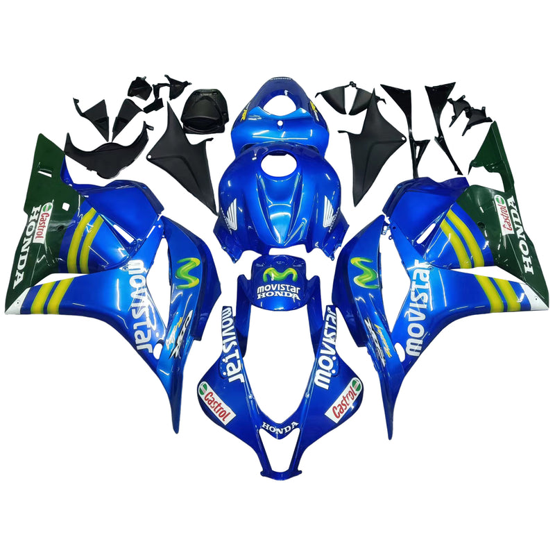 Fairings 2009-2012 Honda CBR 600 RR Blå og Grønn Movistar Racing Generisk