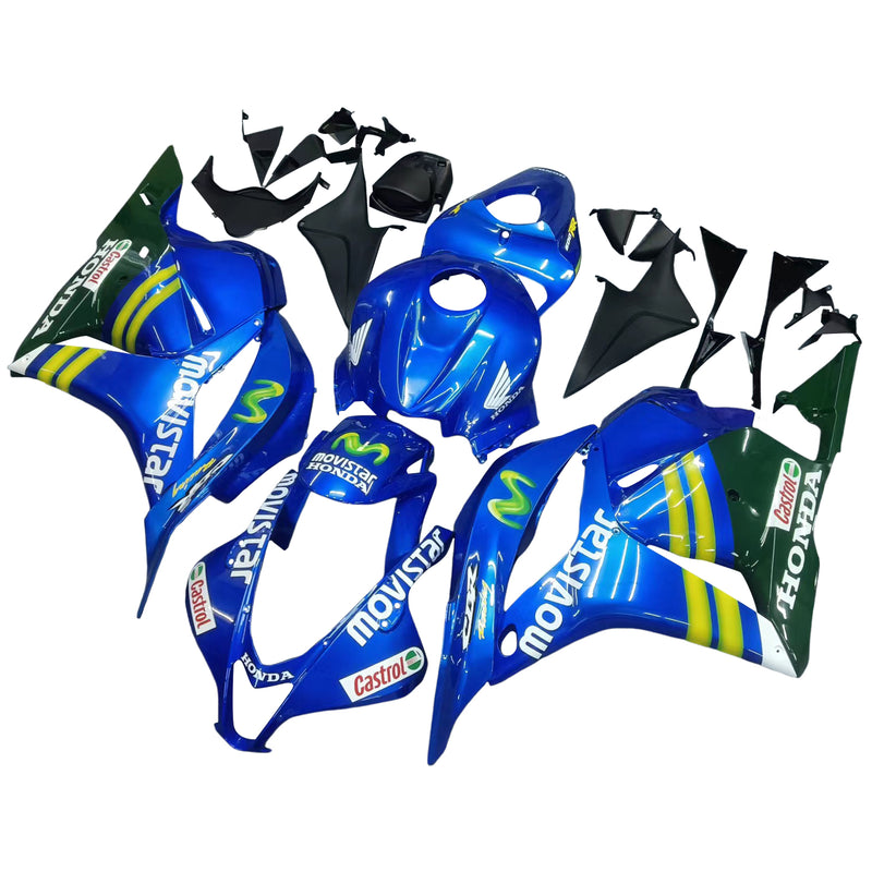 Fairings 2009-2012 Honda CBR 600 RR Blå og Grønn Movistar Generic