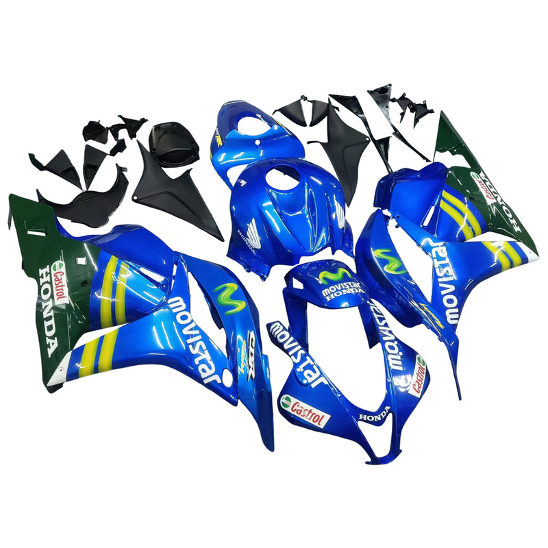 Fairings 2009-2012 Honda CBR 600 RR Blå og Grønn Movistar Racing Generisk