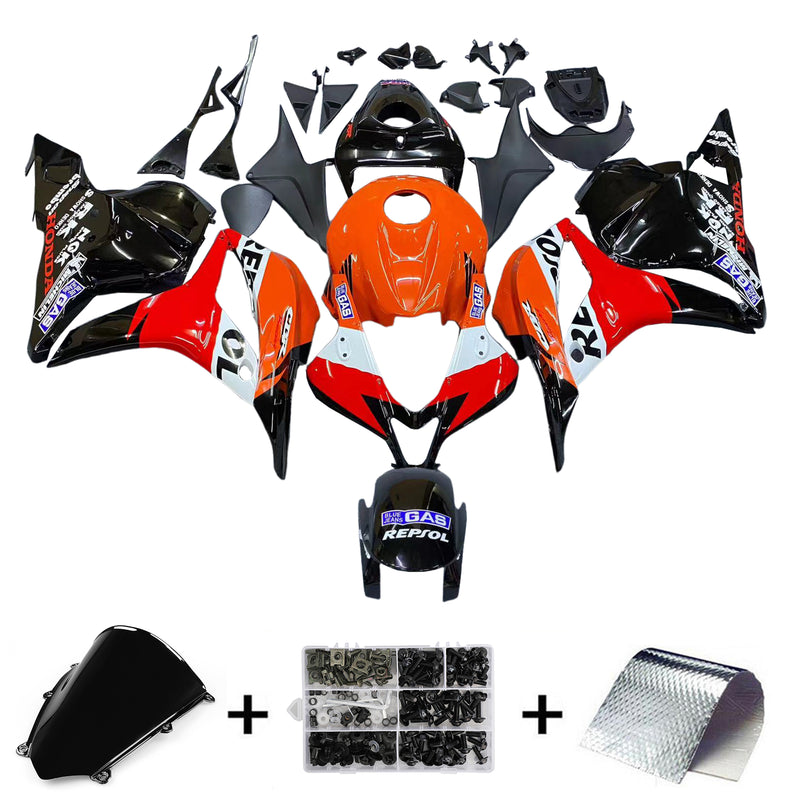 Fairings 2009-2012 Honda CBR 600 RR Sort & Orange Repsol Racing Generisk