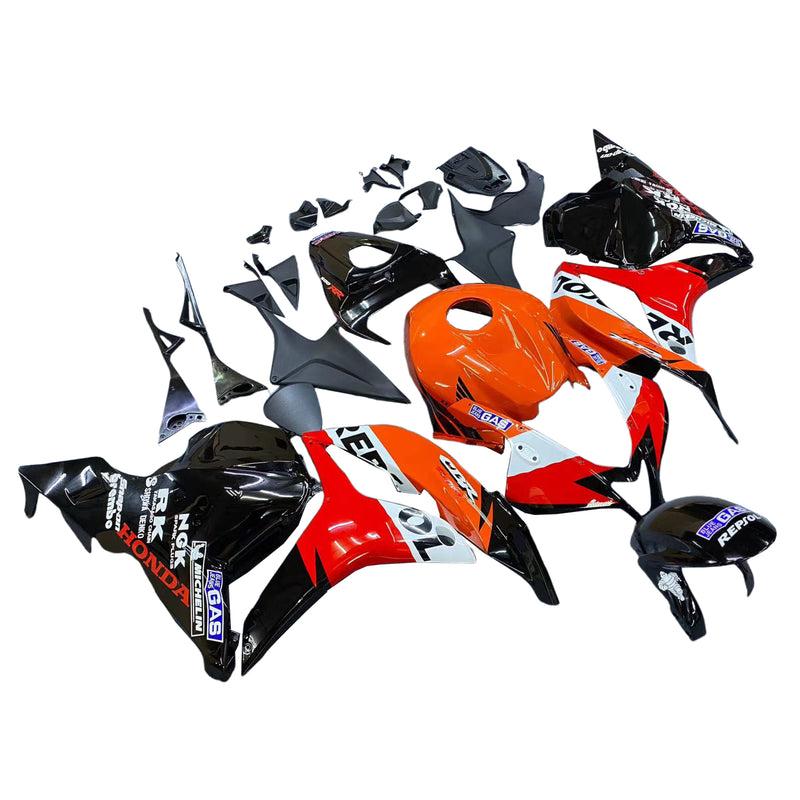 Fairings 2009-2012 Honda CBR 600 RR Sort & Orange Repsol Racing Generisk