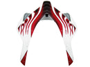 Carenagens brancas para Honda CBR 1000 RR 2004-2005 &amp; Tubarão Chama Vermelha Corrida Genérico