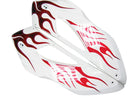 Carenagens brancas para Honda CBR 1000 RR 2004-2005 &amp; Tubarão Chama Vermelha Corrida Genérico