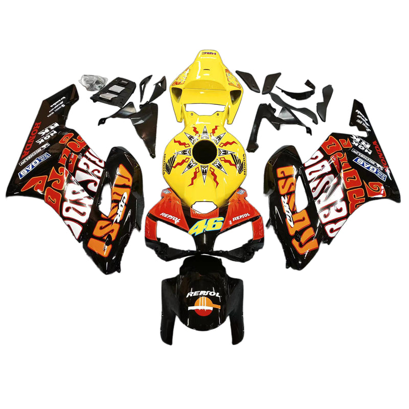 Fairings 2004-2005 Honda CBR 1000 RR Svart Gul Valentino Rossi Racing Generic