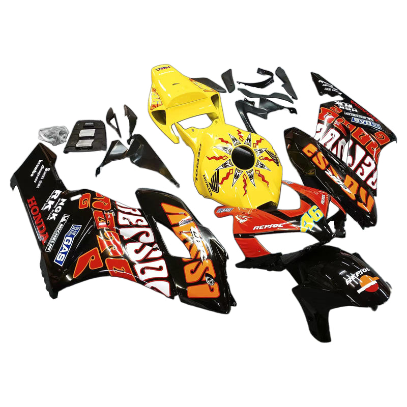 Fairings 2004-2005 Honda CBR 1000 RR Svart Gul Valentino Rossi Racing Generic