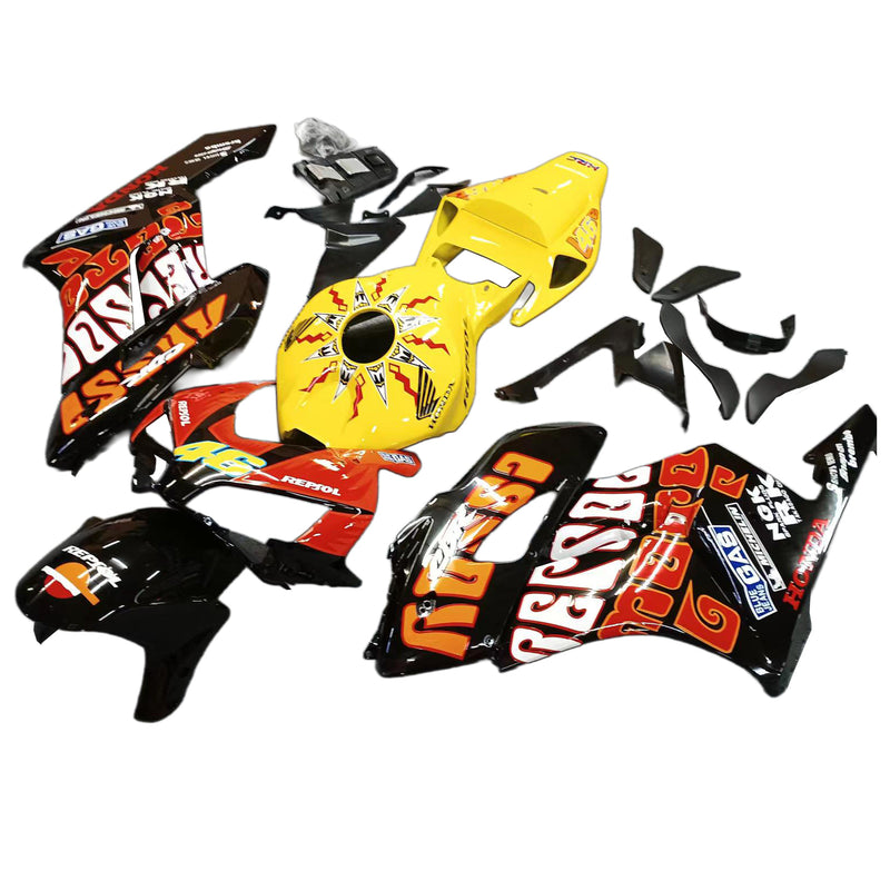 Fairings 2004-2005 Honda CBR 1000 RR Svart Gul Valentino Rossi Racing Generic