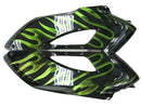 Verkleidungen 2004-2005 Honda CBR 1000 RR Black &amp; Green Flame Racing Generic