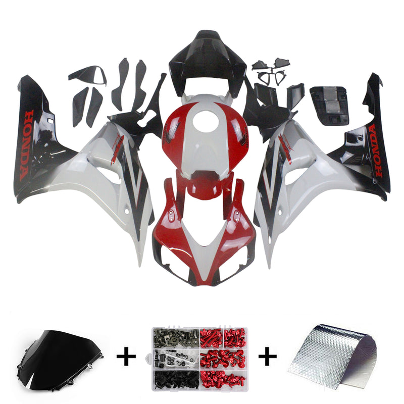 Carenados 2006-2007 Honda CBR 1000 RR Blanco Rojo Negro CBR Genérico