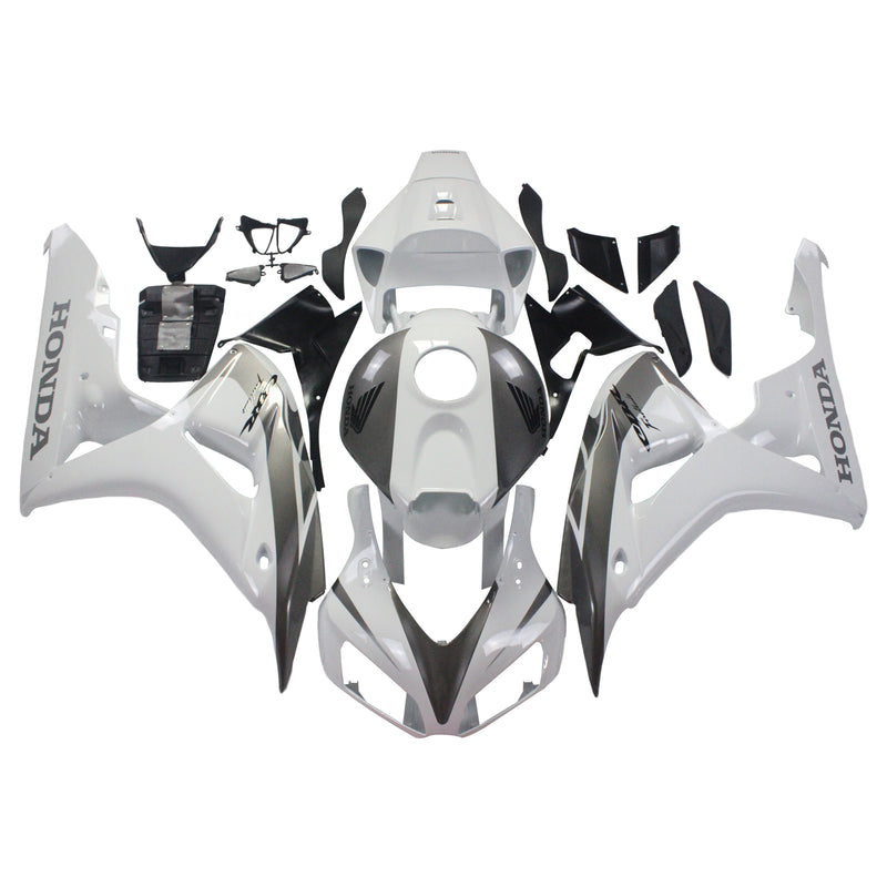 Carenagens 2006-2007 Honda CBR 1000 RR branco e prata CBR genérico