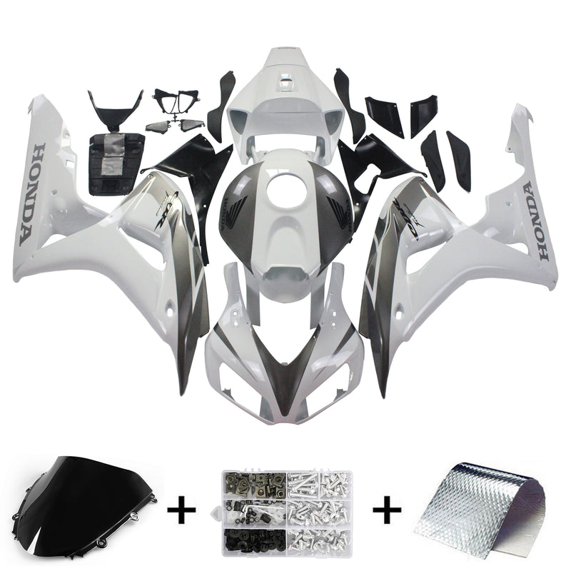 Fairings 2006-2007 Honda CBR 1000 RR White & Silver CBR Racing Generic