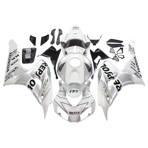 Carenagens 2006-2007 Honda CBR 1000 RR Branco e Prata Repsol Genérico