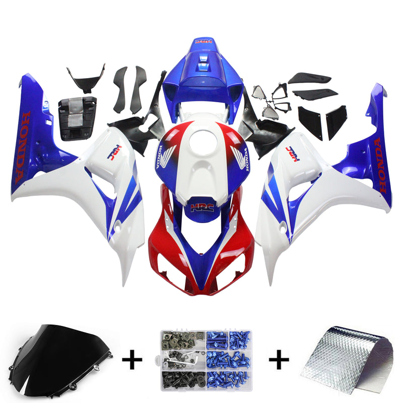 Carenados 2006-2007 Honda CBR 1000 RR Rojo Blanco Azul HRC Genérico