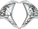 Fairings 2006-2007 Honda CBR 1000 RR White and Black Silver Flame Racing Generic