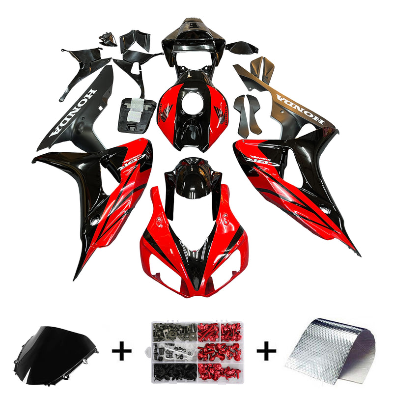 Carenados 2006-2007 Honda CBR 1000 RR negro y rojo CBR genérico