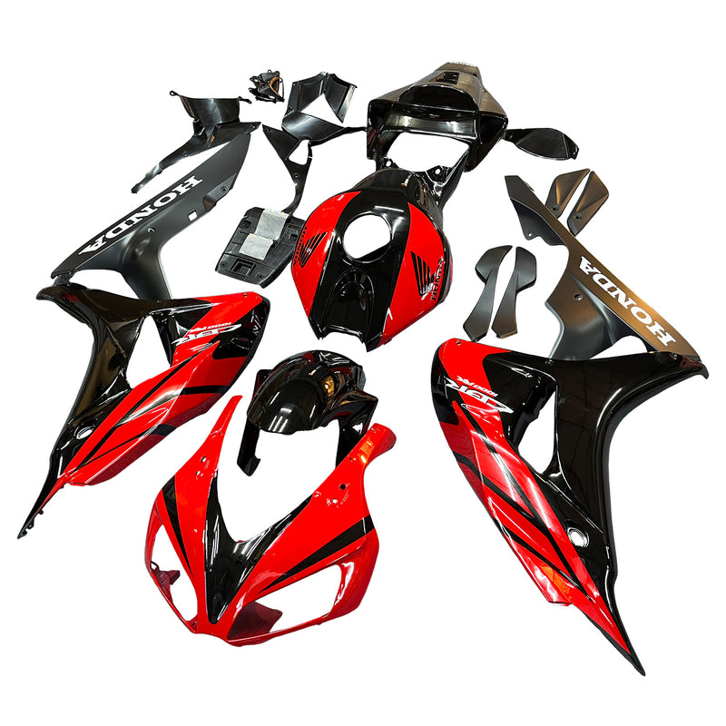 Fairings 2006-2007 Honda CBR 1000 RR Black and Red CBR Racing Generic