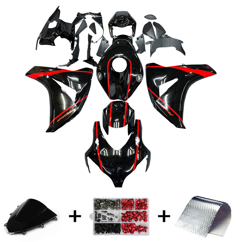 Amotopart Honda CBR1000RR 2008-2011 Juego de carenado Cuerpo Plástico ABS