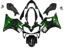 Carenados negros para Honda CBR 600 F4i 2004-2007 &amp; Carreras de llamas verdes genéricas