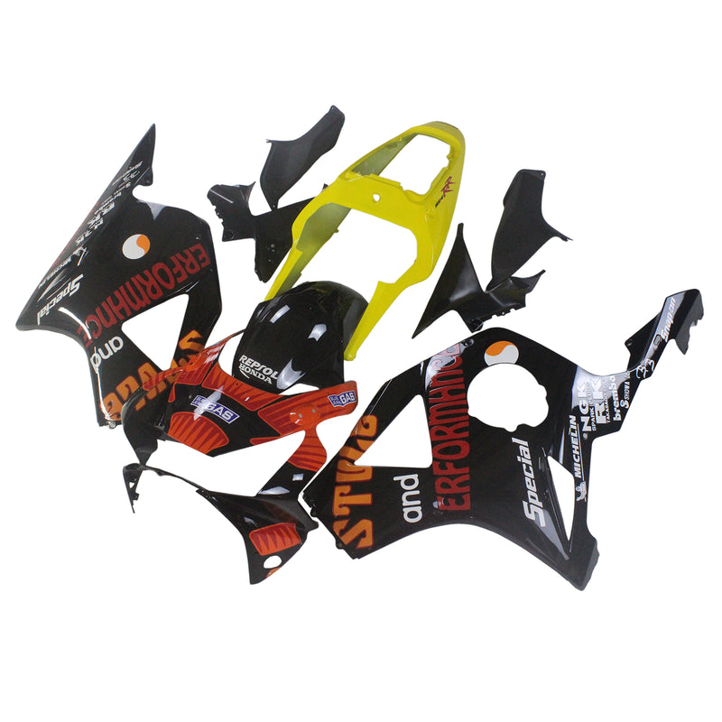 Fairings 2002-2003 Honda CBR 954 RR Black & Yellow Repsol Moto Generic