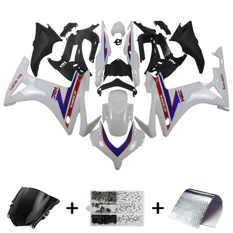 Conjunto de carenagens Amotopart Honda CBR500R 2013-2015 Corpo Plástico ABS