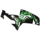 Green Flames muovinen ruiskutussuojasarja sopii Kawasaki ZX10R 2006 2007 Generic