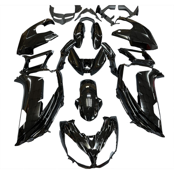 Ruiskuvalettu muovisuojasarja sopii Kawasaki Ninja 650 EX650 2012-2016 Gloss Black Generic