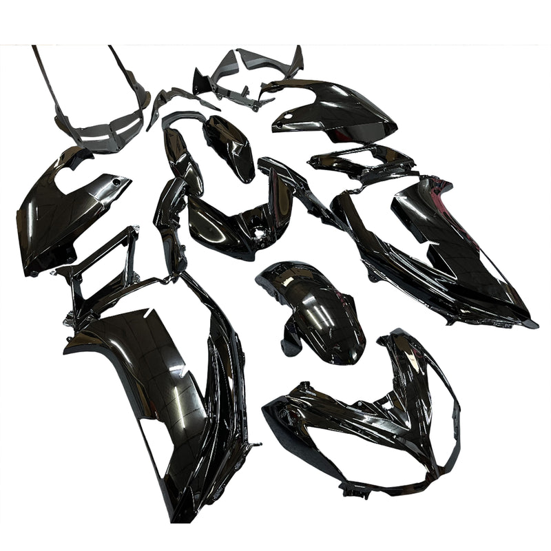 Spritzguss-Verkleidungsset aus Kunststoff, passend für Kawasaki Ninja 650 EX650 2012–2016, glänzendes Schwarz, generisch