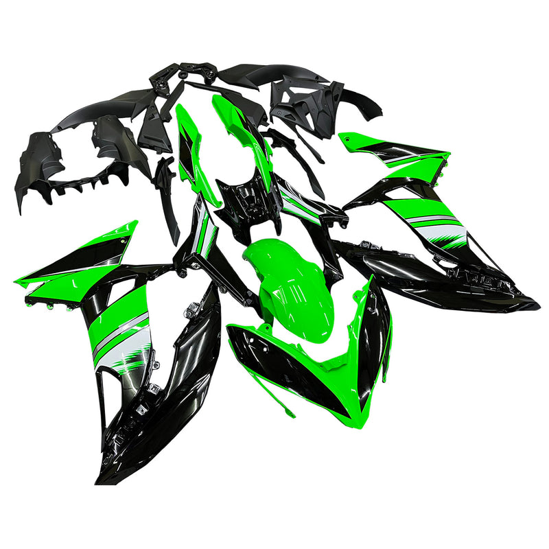 Kit de carenado de plástico moldeado por inyección para Kawasaki Ninja 650 EX650 2017-2019, color verde genérico