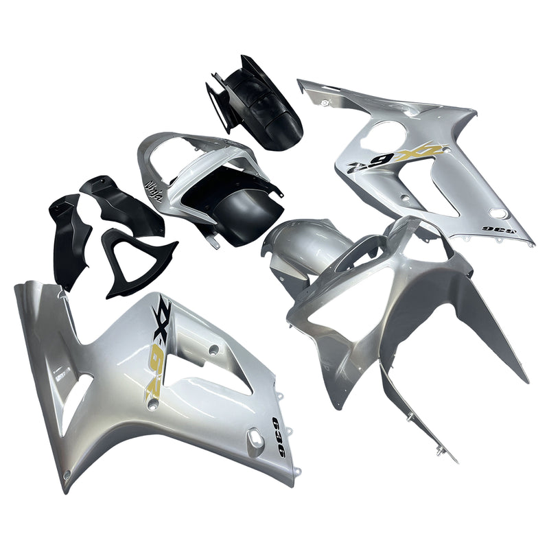 Carenados 2003-2004 Kawasaki ZX6R 636 Silver Ninja Genérico