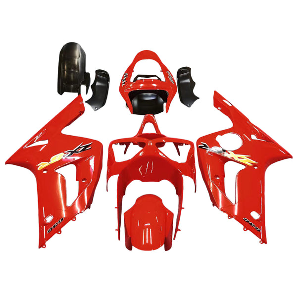 Carenados 2003-2004 Kawasaki ZX6R 636 Rojo Ninja Racing Genérico