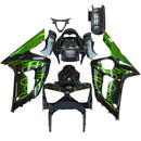 Verkleidungen 2003-2004 Kawasaki ZX6R 636 Black &amp; Green Flame Ninja Generic