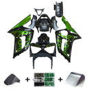 Verkleidungen 2003-2004 Kawasaki ZX6R 636 Black &amp; Green Flame Ninja Generic