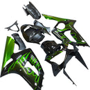 Verkleidungen 2003-2004 Kawasaki ZX6R 636 Black &amp; Green Flame Ninja Generic